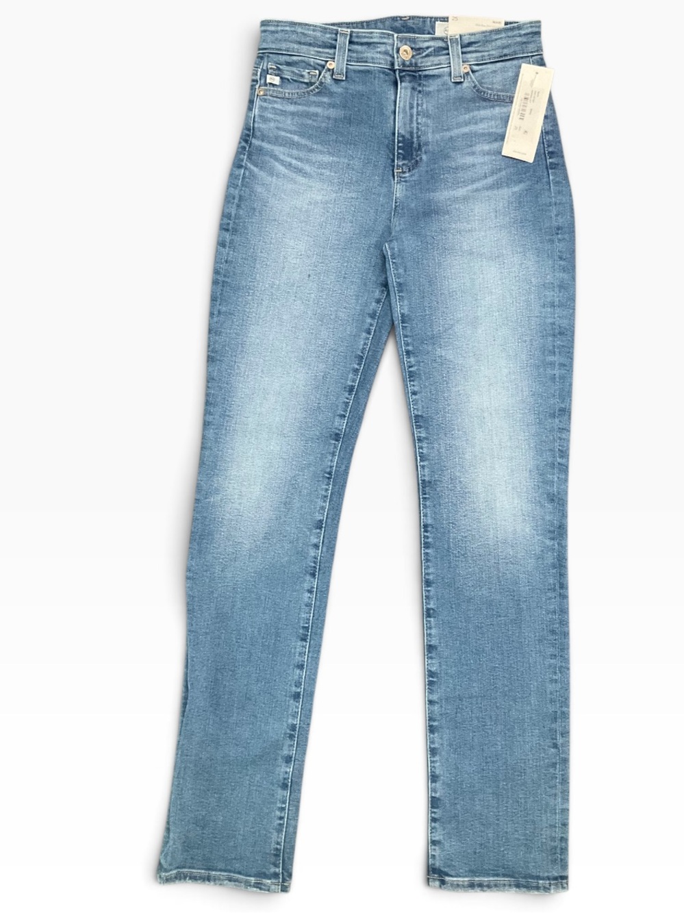 Ag Adriano Goldschmied Mari Light Blue Slim Straight Leg Jeans Size 25 NWT